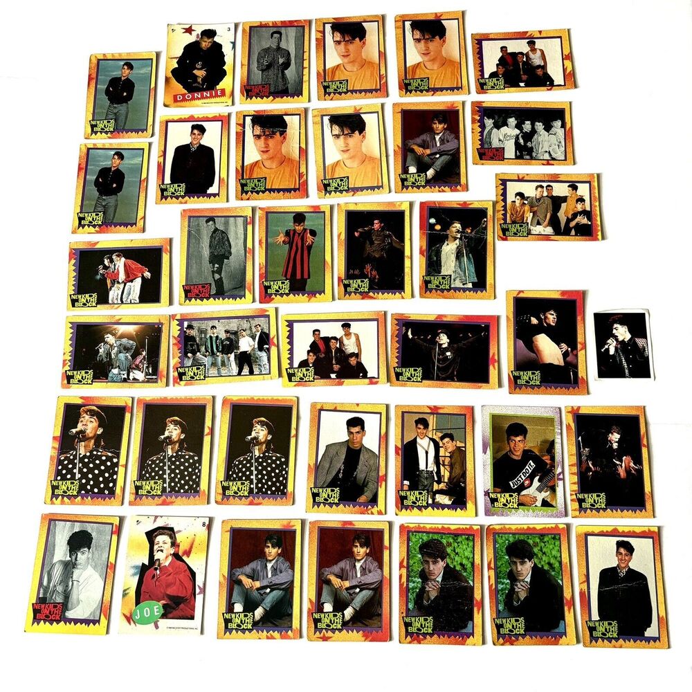 New Kids On The Block Topps Trading Cards 37 Total NKOTB Boy Band 80s 90s Vtg